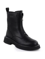 Dámské kožené boty Goe černé SS2N4145 Dámské kožené boty Goe černé SS2N4145