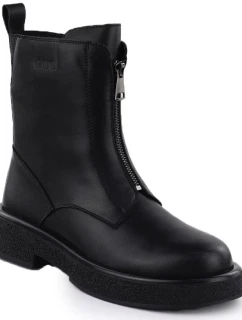 Dámské kožené boty Goe černé SS2N4145