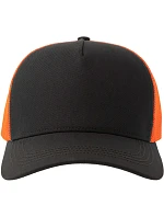 Rapper CottonS 5 panelová Trucker kšiltovka model 22450325 black/orange fluo - Atlantis Headwear Rapper CottonS 5 panelová Trucker kšiltovka model 22450325 black/orange fluo - Atlantis Headwear