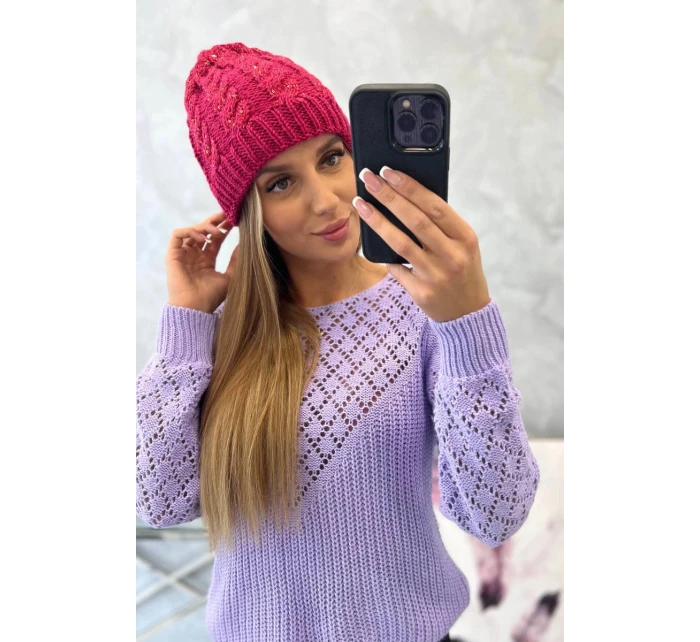 Dámská čepice Kalina model 21798581 fuchsiová - K-Fashion Dámská čepice Kalina model 21798581 fuchsiová - K-Fashion