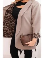 Dámská bunda Plus Size s podšívkou v model 21750332 vzoru fango - K-Fashion Dámská bunda Plus Size s podšívkou v model 21750332 vzoru fango - K-Fashion