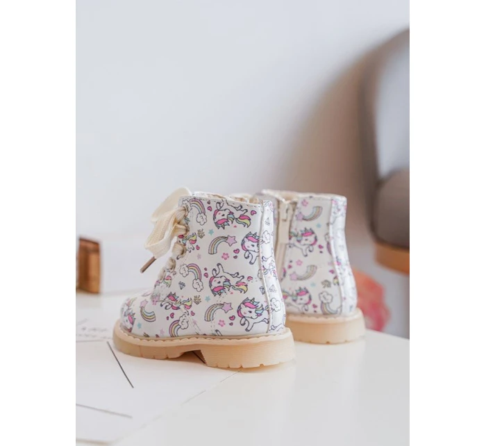 Dětské Boty S Zipem Bežové model 21634754 - Boto