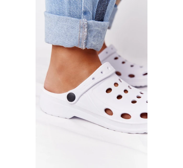 Dámské Nazouváky Bílé Pěnové EVA Dámské Nazouváky Bílé Pěnové EVA