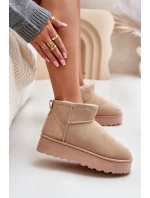 Dámské Sněhule Na Platformě Zateplené Kožíškem Béžové Xamella Dámské Sněhule Na Platformě Zateplené Kožíškem Béžové Xamella