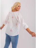 Bluzka LK BZ biało różowy model 18837792 - FPrice Bluzka LK BZ biało różowy model 18837792 - FPrice