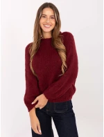 Sweter MI SW model 21421342 bordowy - FPrice Sweter MI SW model 21421342 bordowy - FPrice