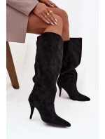 Kozačky na podpatku  model 219852 Step in style