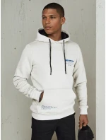 Pánská mikina s kapucí světle šedá model 21976042 - Dstreet Pánská mikina s kapucí světle šedá model 21976042 - Dstreet