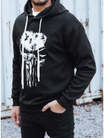 Pánská zateplená mikina s potiskem černá FashionStreet BX5927 Pánská zateplená mikina s potiskem černá FashionStreet BX5927