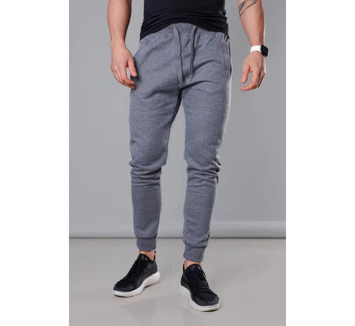 Tmavě šedé pánské teplákové kalhoty model 18347798 - J.STYLE Tmavě šedé pánské teplákové kalhoty model 18347798 - J.STYLE