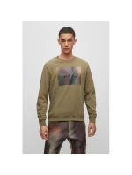 Boss pánská bavlněná pletená mikina s potiskem zelená model 21462231 pánské - Hugo