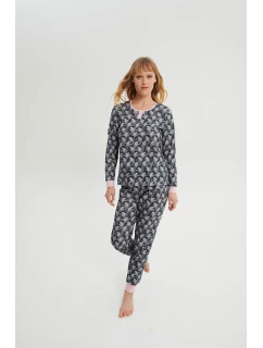 Pyžamo s dlouhými rukávy model 18936774 - Vamp