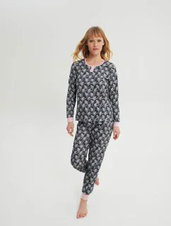 Pyžamo s dlouhými rukávy model 18936774 - Vamp