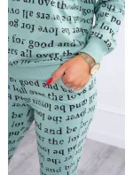 Tištěná sada tmavě mátová Tištěná sada tmavě mátová