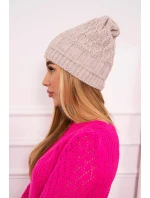 Fleecová čepice Marta K231 light beige