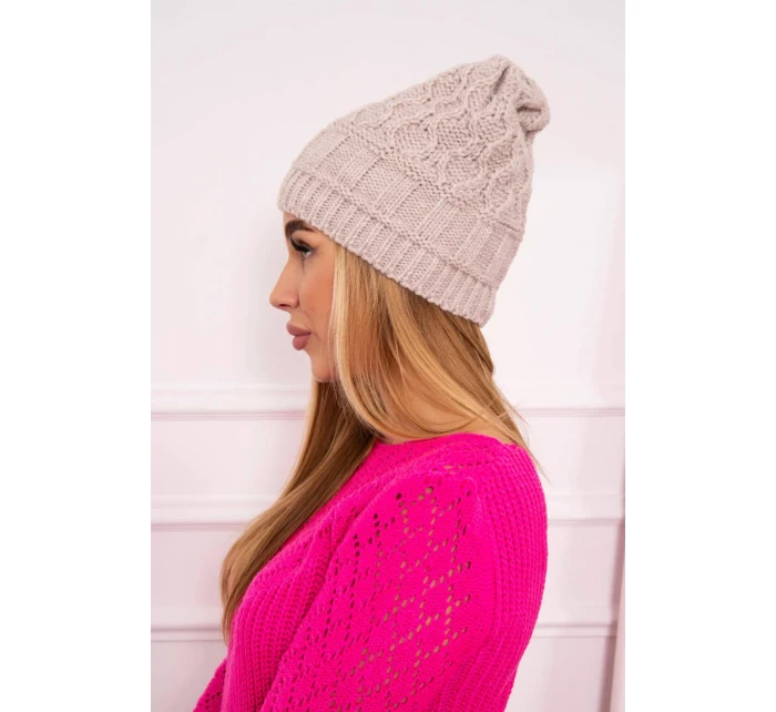 Fleecová čepice Marta K231 light beige