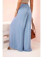 Široké dámské viskózové kalhoty s elastickým pasem z model 21117193 - K-Fashion