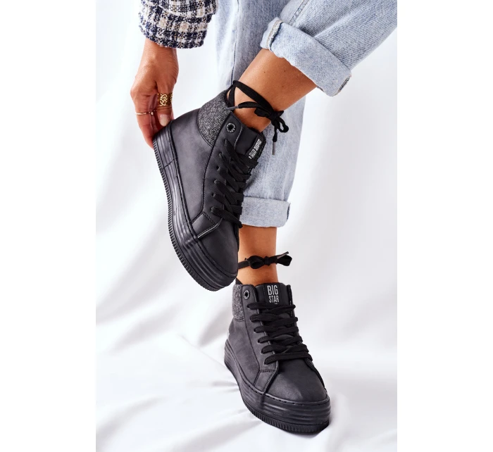 Vysoké Tenisky Big Star Černé model 21561479 - Big Star Shoes