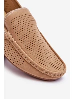 Pánské klasické semišové mokasíny Béžove Felixo