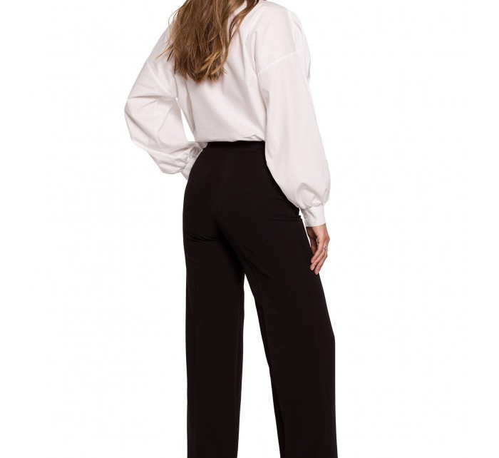 K114 Klasické kalhoty s rovnými nohavicemi - béžové