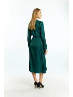 Dámské saténové šaty Bottle 1210-009 zelené - Monnari Dámské saténové šaty Bottle 1210-009 zelené - Monnari