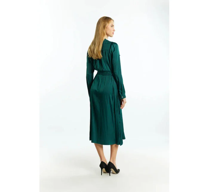 Dámské saténové šaty Bottle 1210-009 zelené - Monnari Dámské saténové šaty Bottle 1210-009 zelené - Monnari