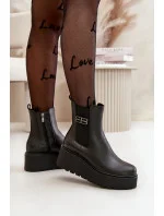 Boty na klínovém podpatku model 199274 Step in style Boty na klínovém podpatku model 199274 Step in style