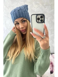 Fleecová čepice denim model 18750125 - K-Fashion