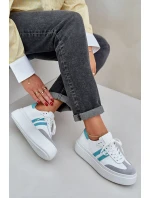 model 21684263 Kožené Nízké Tenisky Dámské Na Platformě Bílé - Zazoo