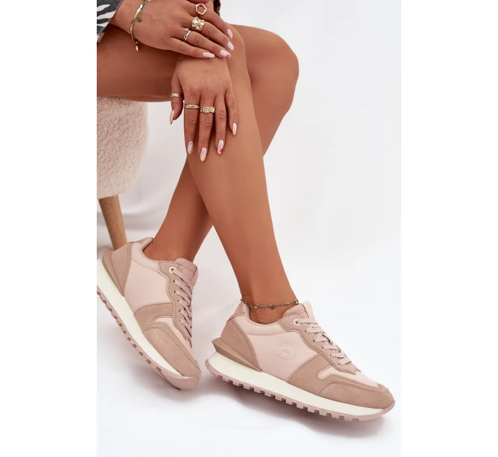 Dámské Kožené Tenisky Big Star OO274521 HI-POLY SYSTEM Nude Dámské Kožené Tenisky Big Star OO274521 HI-POLY SYSTEM Nude