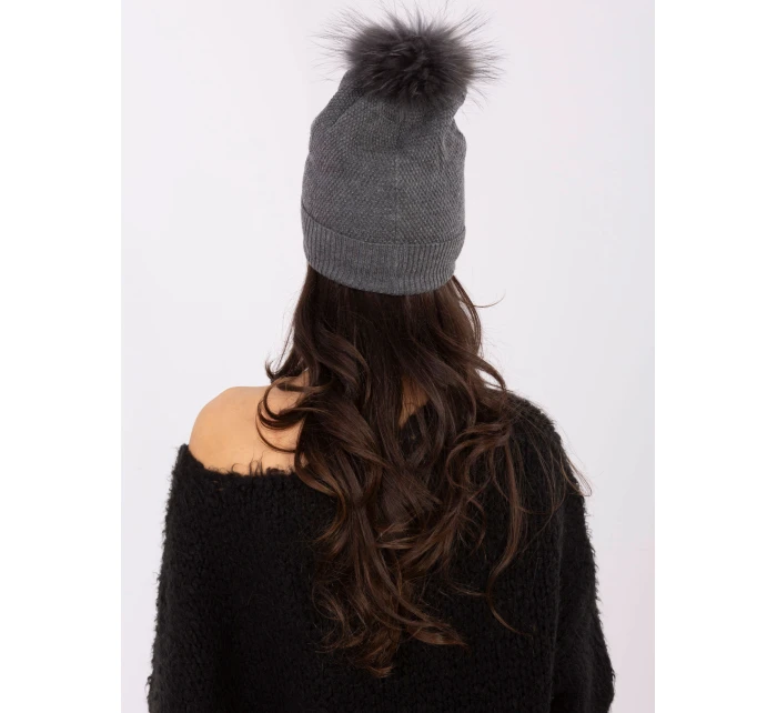 Czapka AT CZ model 21766276 ciemny szary - FPrice Czapka AT CZ model 21766276 ciemny szary - FPrice