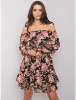 Šaty DHJ SK  černá a růžová model 16300525 - FPrice