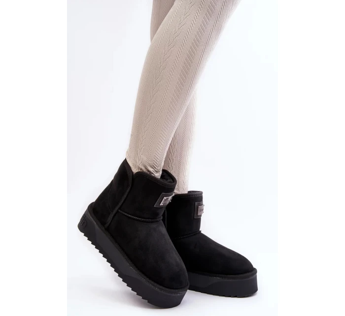 Veganské voděodolné sněhule na platformě D.Franklin černý