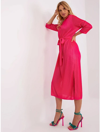 Dámské šaty LK SK model 22097968 tmavě růžové Lakerta - FPrice Dámské šaty LK SK model 22097968 tmavě růžové Lakerta - FPrice