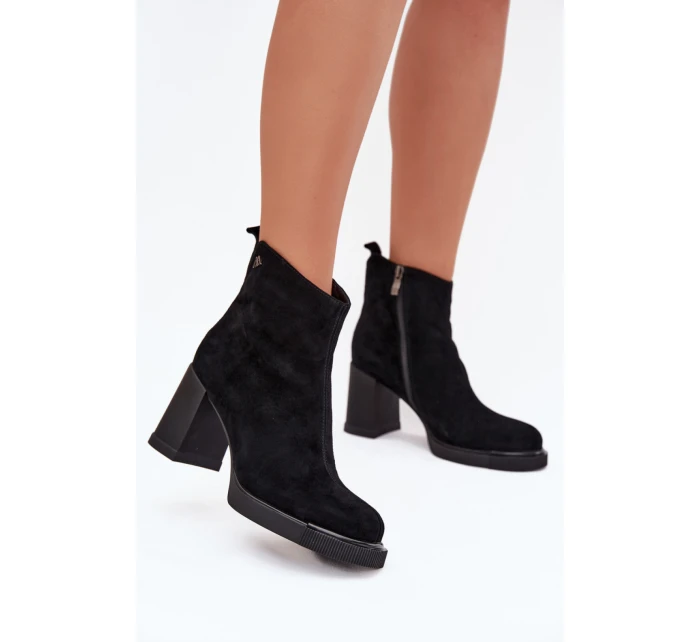 Boty na podpatku model 217801 Step in style Boty na podpatku model 217801 Step in style