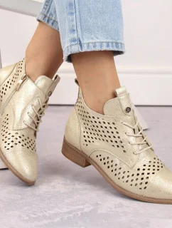 Ažurové boty W model 21939779 zlaté - Potocki