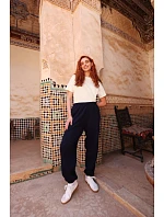 Fruit of the Loom Iconic Premium Elasticated Cuff Jog Pants Tepláky z těžké bavlny 16.4056 deep navy Fruit of the Loom Iconic Premium Elasticated Cuff Jog Pants Tepláky z těžké bavlny 16.4056 deep navy