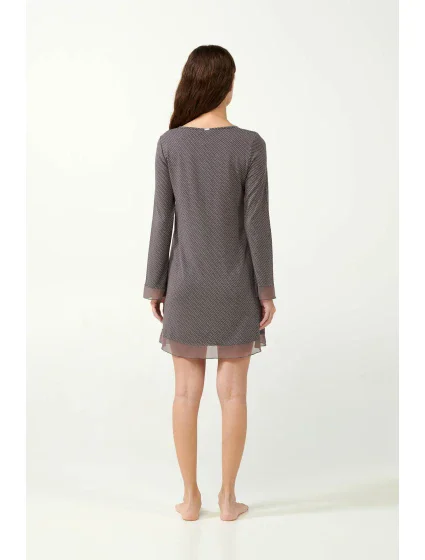 Vamp - Noční košilka s puntíky a síťovanými detaily 21815 - Vamp Vamp - Noční košilka s puntíky a síťovanými detaily 21815 - Vamp