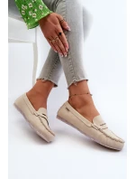 Dámské Mokasíny Z Eko Kůže Světle Bežové model 21660889 - Boto Dámské Mokasíny Z Eko Kůže Světle Bežové model 21660889 - Boto