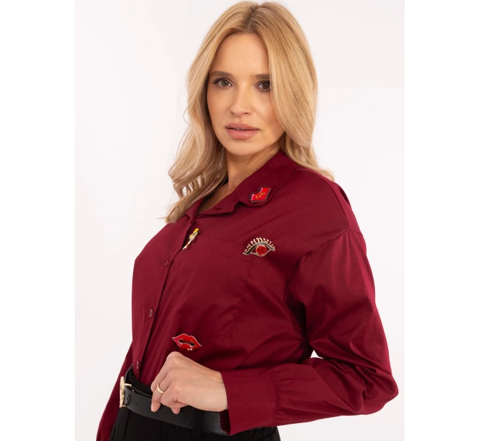 Koszula DHJ KS model 20752505 bordowy - FPrice