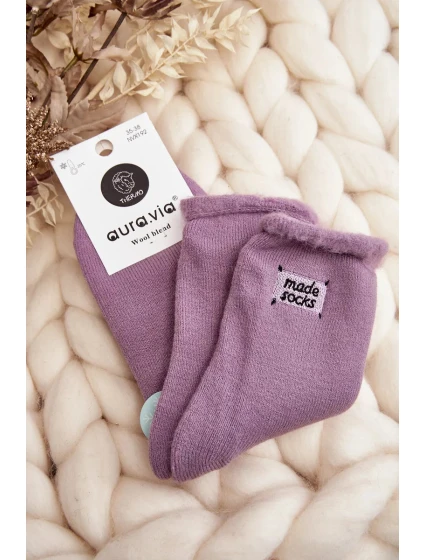 Dámské tlusté ponožky fialové Dámské tlusté ponožky fialové