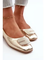 Dámské baleríny z eko kůže se zlatým zdobením model 21106956 - Kesi
