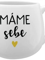 MÁME SEBE - bílý keramický hrníček 300 ml