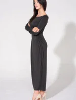 Dámské večerní šaty T143/1 tmavě šedé - Tessita