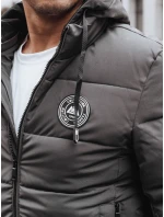 Pánská prošívaná zimní bunda s kapucí šedá FashionStreet TX5073