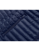 Tmavě modrá prošívaná bunda s kapucí model 16982488 - Libland