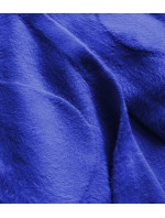 Dlouhý vlněný přehoz přes oblečení typu "alpaka" v chrpové barvě s kapucí model 17144745 - MADE IN ITALY