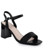 Dámské černé sandály na jehlovém podpatku Vinceza 62228