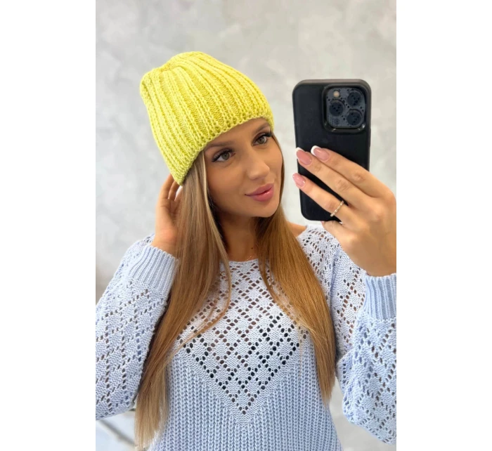 Dámská čepice Rebeka K345 žlutá Dámská čepice Rebeka K345 žlutá