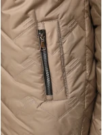 Kurtka przejściowa damska pikowana z kapturem beżowa model 22025039 - FashionStreet